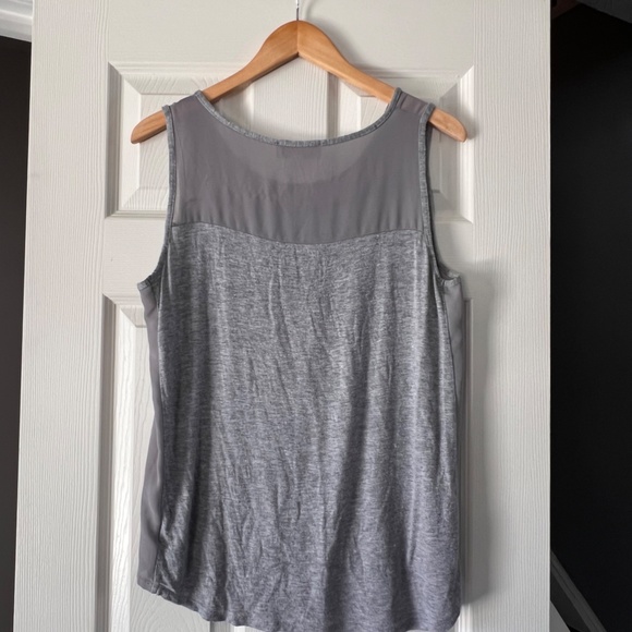 Olive & Oak Gray Tank Top with Sheer Sides Size L - Picture 4 of 4